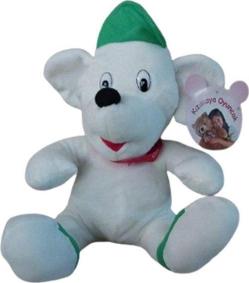 Şapkalı Fularlı Peluş Köpek 25 cm 39399 S0171 Yeşil