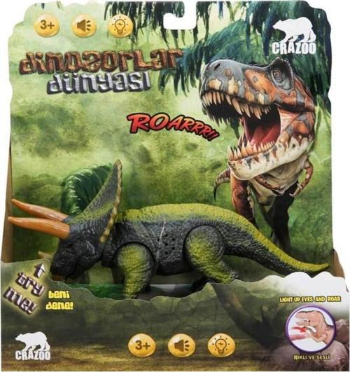Sesli ve Işıklı Dinozor Çeşitleri 61711 Yeşil Renk