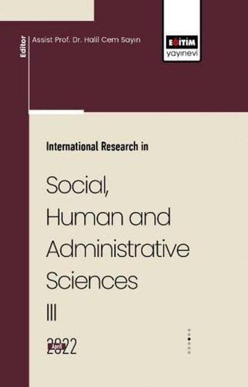 International Research in SocialHuman And Administrative Sciences 3
