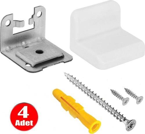 Dolap Askı Elemanı Montaj Köşe Bağlantı Seti - 4 Takım