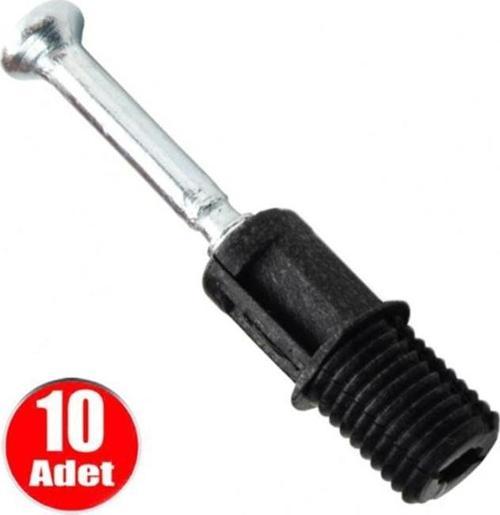 Kendinden Dübelli Minifix Mili Mobilya Dolap Bağlantı Vidası 8mm - 10 Adet