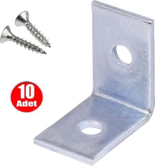 Mobilya Dolap Köşe L Gönye  20x25x25 Bağlantı  - 10 Adet