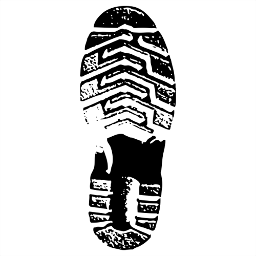 AYAKKABI İZİ  FOLYO STİCKER 90 cm uzunluk