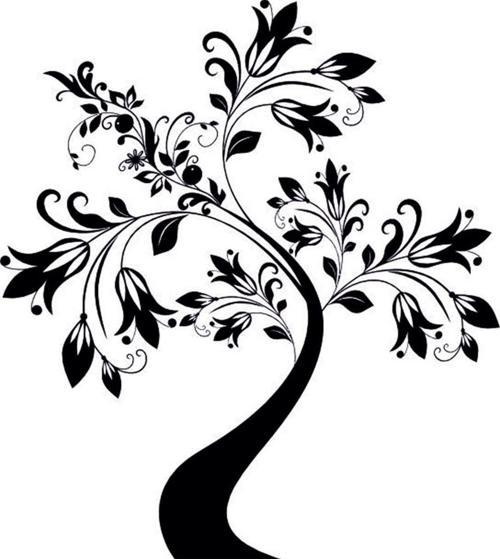 AĞAÇ VE GÜL RESİMLERİ FOLYO STİCKER 100cm Uzunluk