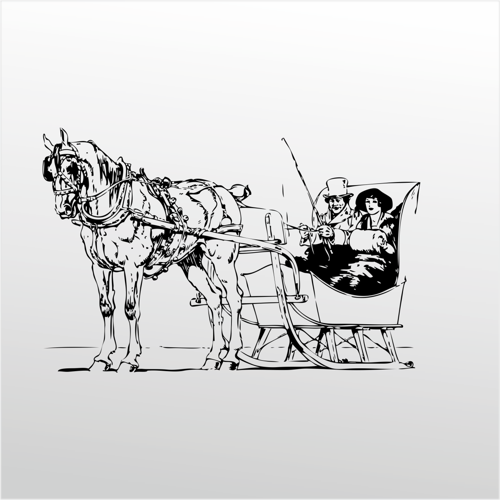 Folyo Sticker At Arabası 30cm Uzunluk