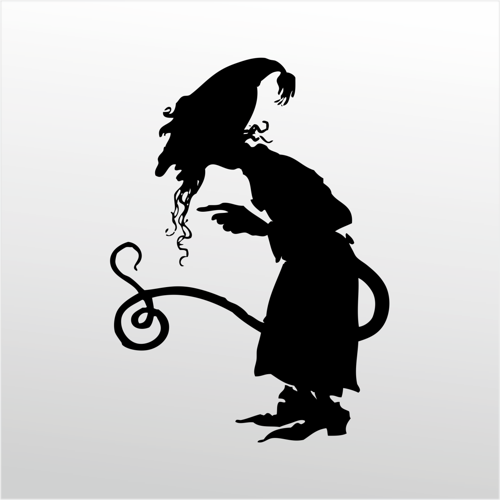 Folyo Sticker Cadı 20cm uzunluk