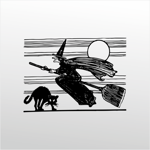 Folyo Sticker Cadı 60cm Uzunluk