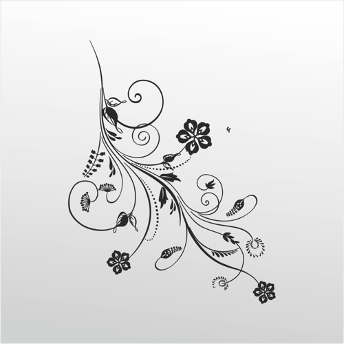 Folyo Sticker Çiçek Deseni 160cm Uzunluk