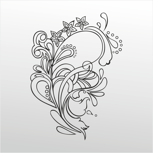 Folyo Sticker Çiçek Deseni 160cm Uzunluk