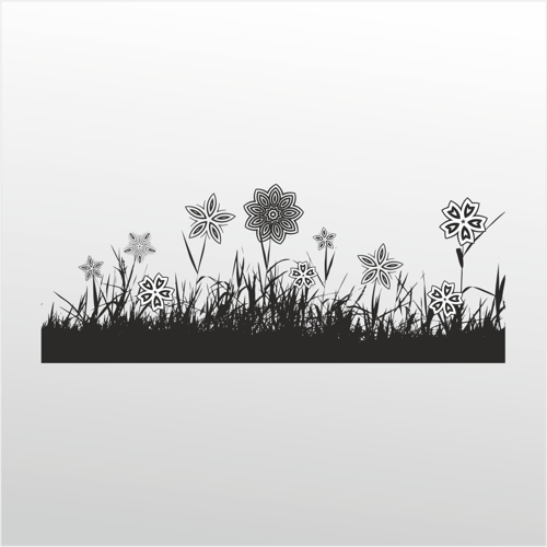 Folyo Sticker Çiçek 100cm Uzunluk