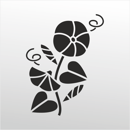 Folyo Sticker Çiçek Deseni 20cm uzunluk