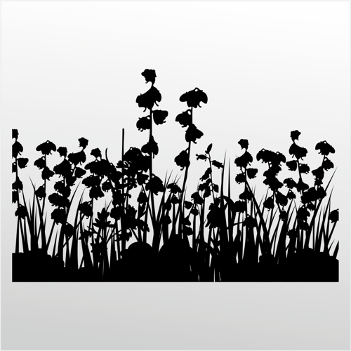 Folyo Sticker Çiçekler 70cm Uzunluk