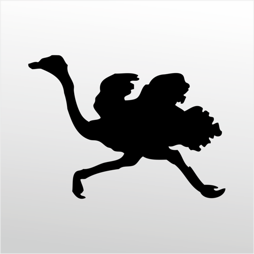 Folyo Sticker Deve Kuşu 160cm Uzunluk