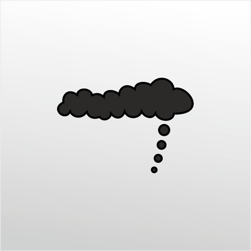 Folyo Sticker Düşünce Balon 100cm Uzunluk