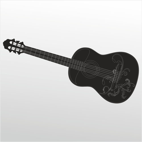 Folyo Sticker Gitar 30cm Uzunluk