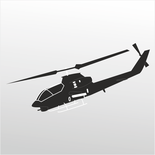 Folyo Sticker Helikopter 50cm Uzunluk