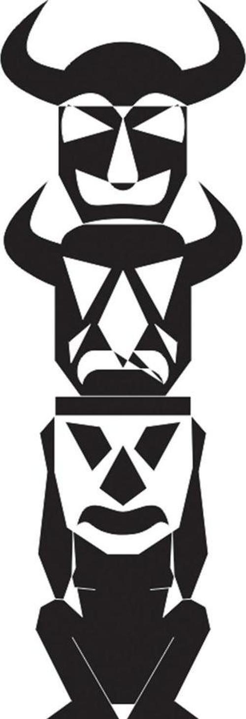 Folyo Sticker Kızılderili Putu 100cm Uzunluk