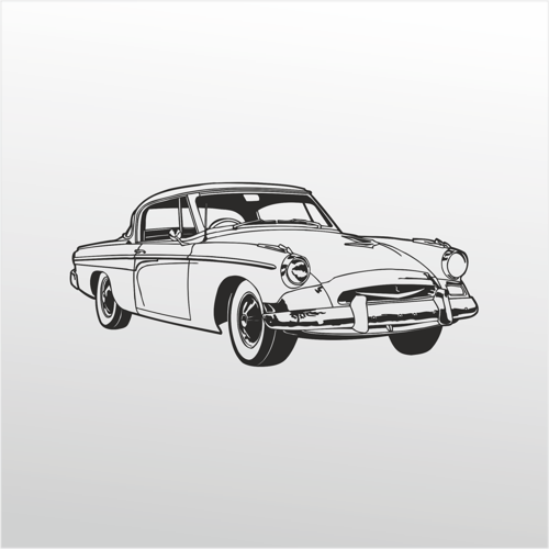 Folyo Sticker Klasik Araba 100cm Uzunluk