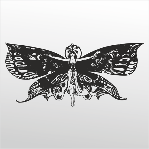 Folyo Sticker Kelebek Kadın 50cm Uzunluk