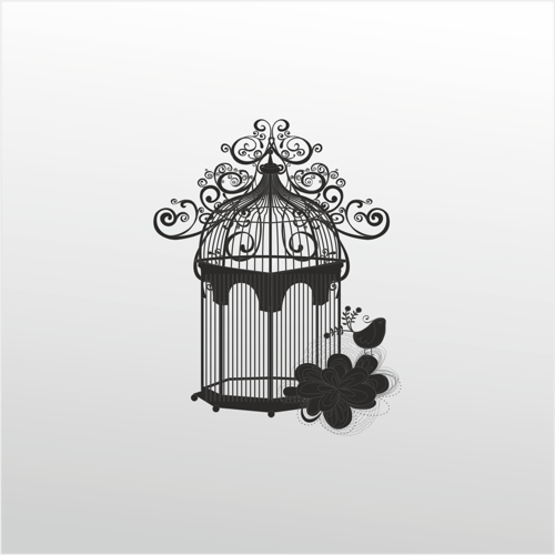 Folyo Sticker Kuş Kafesi 60cm Uzunluk