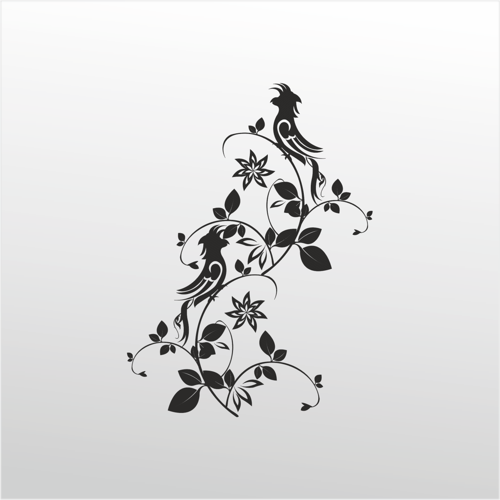 Folyo Sticker Kuş Deseni 60cm Uzunluk