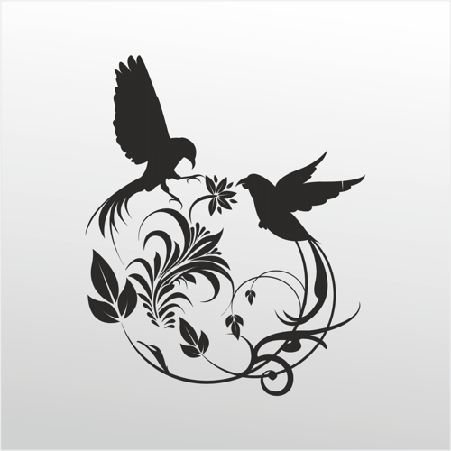 Folyo Sticker Kuş Deseni 70cm Uzunluk