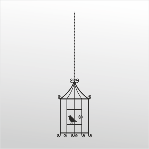 Folyo Sticker Kuş Kafesi 90 cm uzunluk