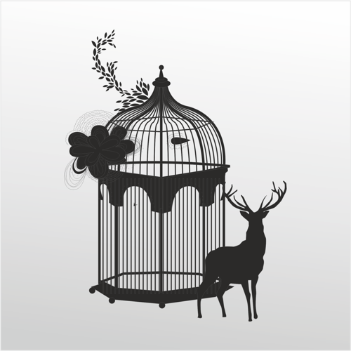 Folyo Sticker Kuş Kafesi 100cm Uzunluk