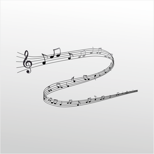 Folyo Sticker Müzik Notaları 40cm Uzunluk