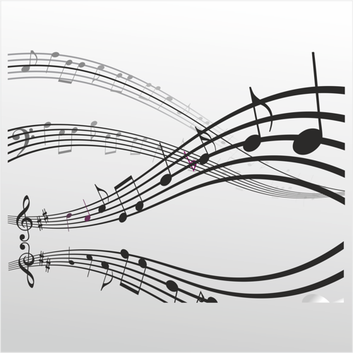 Folyo Sticker Müzik Notaları 50cm Uzunluk