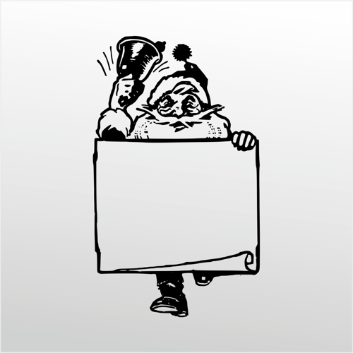 Folyo Sticker Noel Baba 50cm Uzunluk