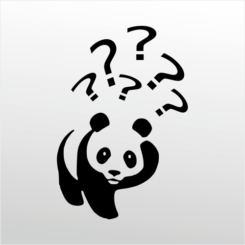 Folyo Sticker Panda 30cm Uzunluk