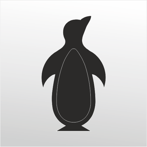 Folyo Sticker Penguen 40cm Uzunluk
