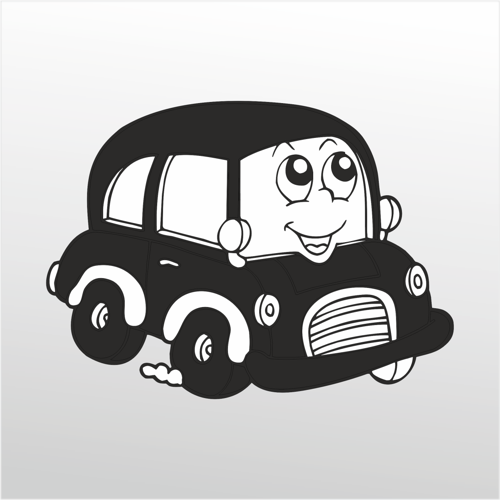 Folyo Sticker Tatlı Araba 80cm Uzunluk