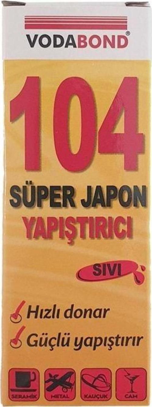 104 Süper Japon Yapıştırıcı Hızlı Donar Güçlü Yapışır-Net 15 Gr