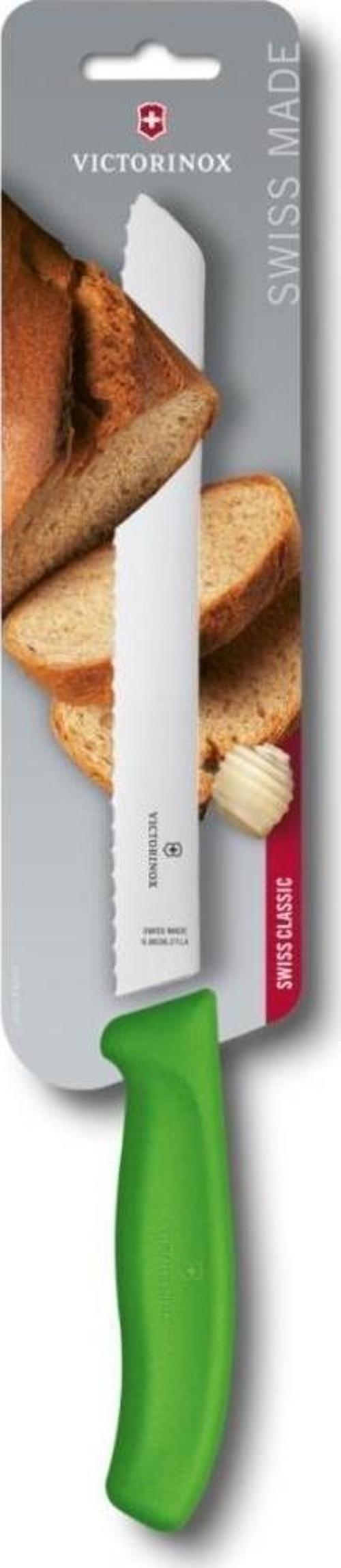 Swiss Classic 21cm Ekmek Bıçağı Yeşil 6.8636.21L4B