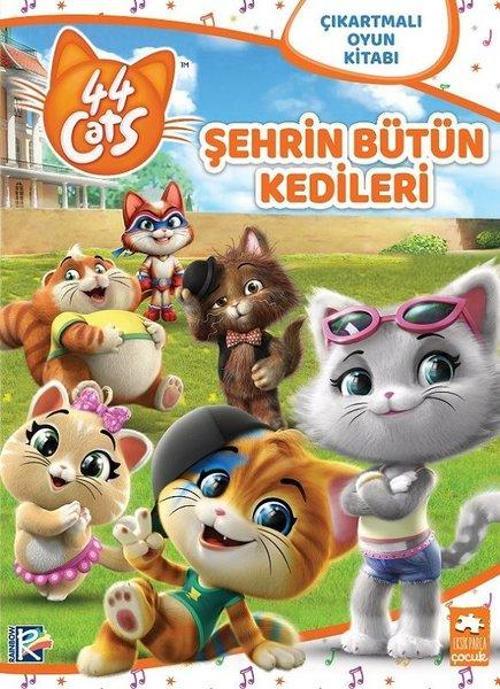 Şehrin Bütün Kedileri-Çıkartmalı Oyun Kitabı-44 Cats