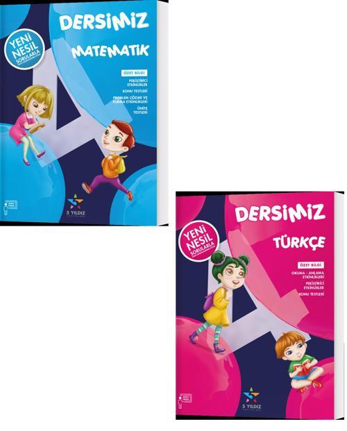 5 Yıldız Yayınları 4. Sınıf Dersimiz Matematik Türkçe Soru Seti 2023