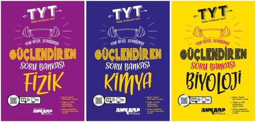 Ankara 2025 Tyt Fizik + Kimya + Biyoloji Güçlendiren Soru Bankası Seti 3 Kitap