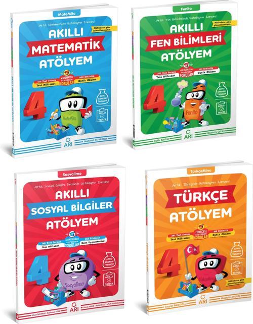 Arı Yayınları 4. Sınıf Atölyem Seti 4 Kitap Yeni 2022