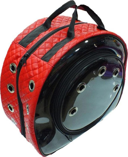 Deluxe Kapitone Deri Taşıma Çantası Kırmızı