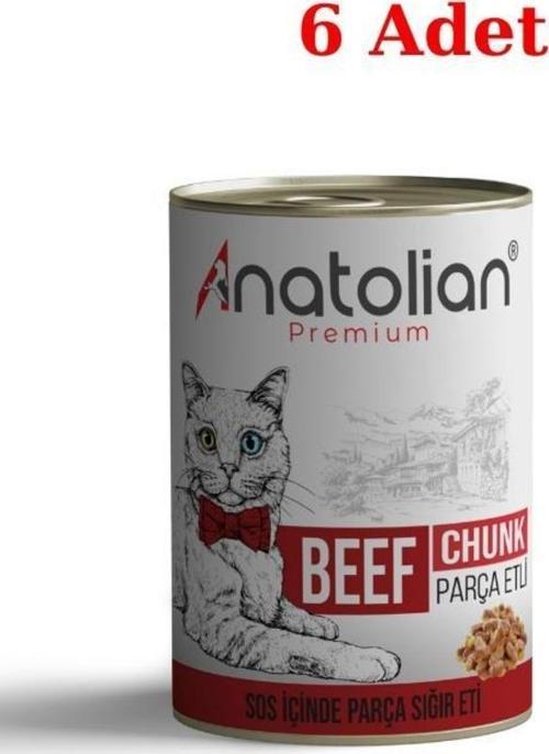 Adult Beef Biftekli Parça etli Yetişkin kedi Konservesi 400 gr x 6 Adet