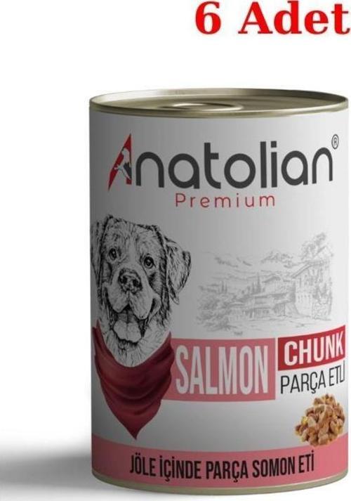 Adult Salmon Somonlu Parça Etli Yetişkin Köpek Konservesi 400 gr 6 Adet