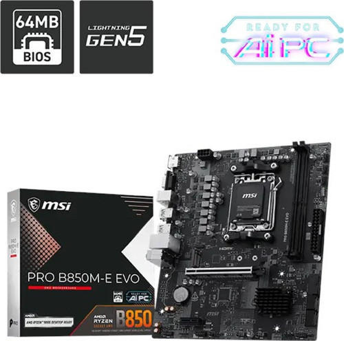 MSI PRO B850M-E EVO AM5 Ryzen D5 HDMI