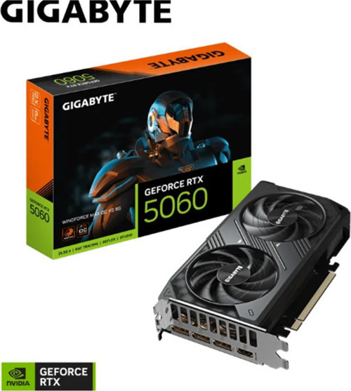 GIGABYTE GEFORCE RTX5060 WINDFORCE MAX OC V2 GV-N5060WF2MAX OCV2-8GD 8GB GDDR7 128BIT 1XHDMI 3XDP EKRAN KARTI