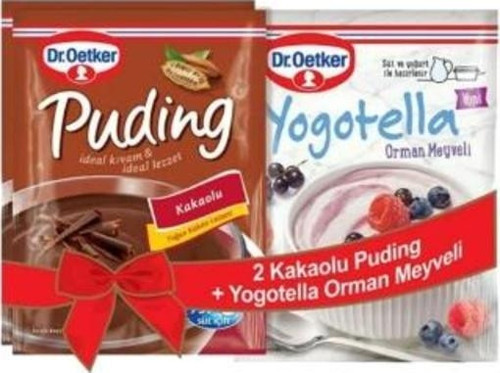 Kakaolu Puding 2'li + Yogatella Hediyeli 363 Gr. (12'li)
