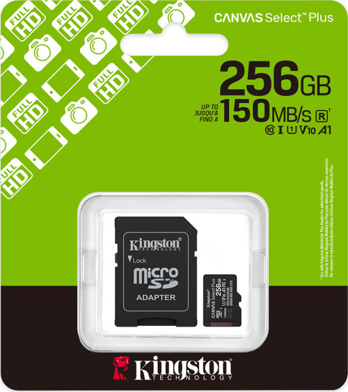 KINGSTON 256GB Micro SD Kart Canvas Select Plus SDCS3/256GB
