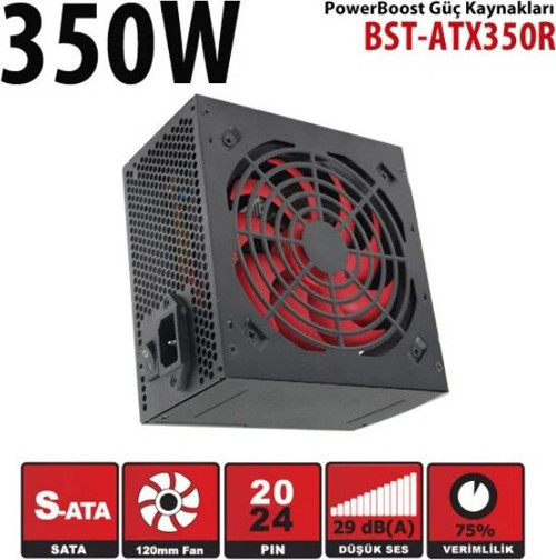 350W BST-ATX350R 12cm Fanlı Power Supply