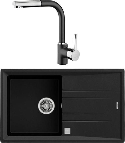 Stone 50 B-Tg Metalik Siyah Evye-ARK 938 Siyah Armatür Seti