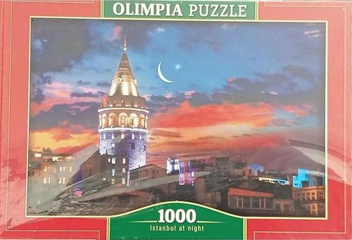İstanbul'da Gece 1000 Parça Puzzle Yetişkin Pazıl Kutulu Yapboz Oyuncak